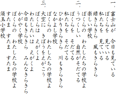 須玉小学校校歌